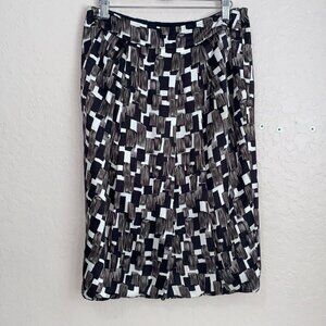 Lafayette 148 New York Slim Skirt Womens 4 Side Zip Bubble Hem Lined Pockets
